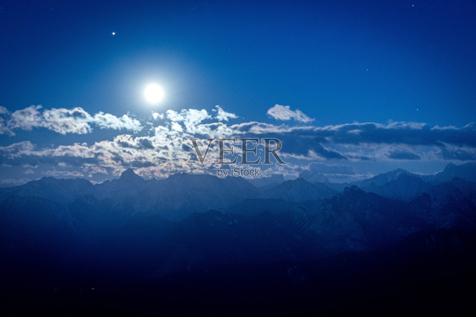 莱茵河和弗拉尔伯格的夜晚照片摄影图片