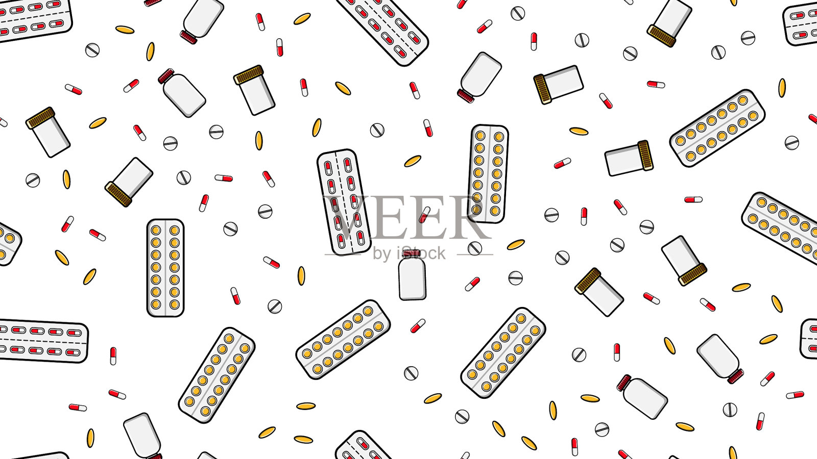 无缝图案纹理无尽重复插画图片素材