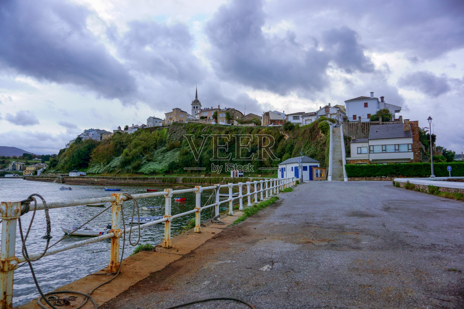 Castropol, ria de Ribadeo, Asturias,西班牙照片摄影图片