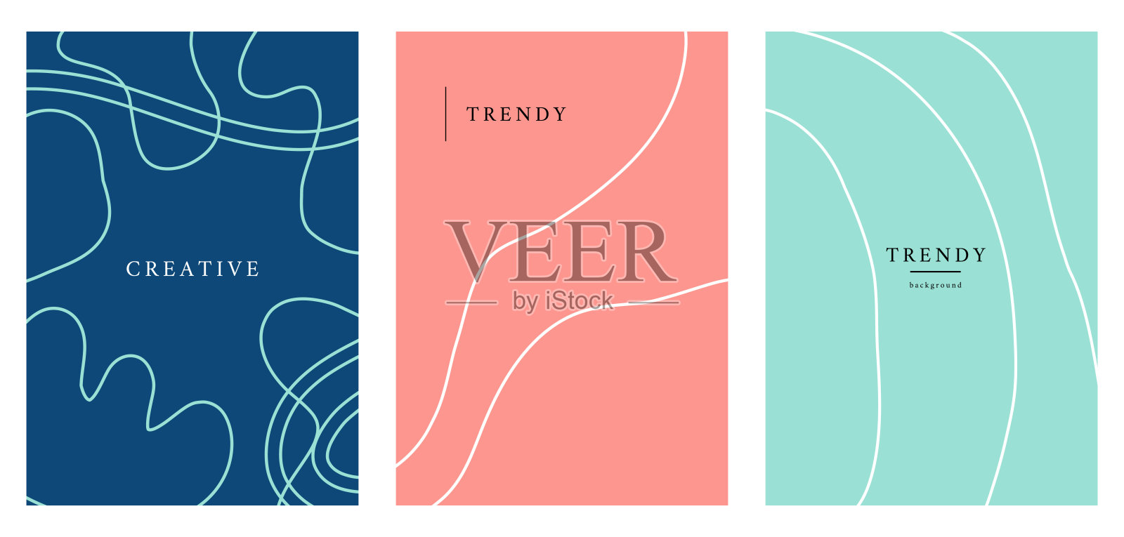 矢量最小海报设置,封面背景插画图片素材