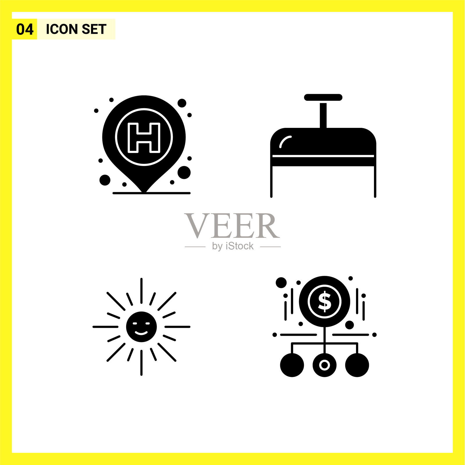 4个图标设置简单的立体符号符号标志上图标素材