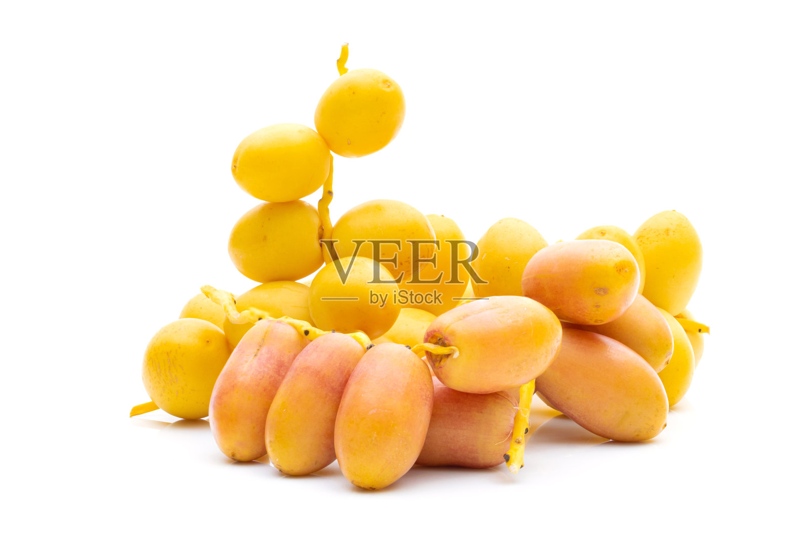 白底上新鲜的椰枣照片摄影图片