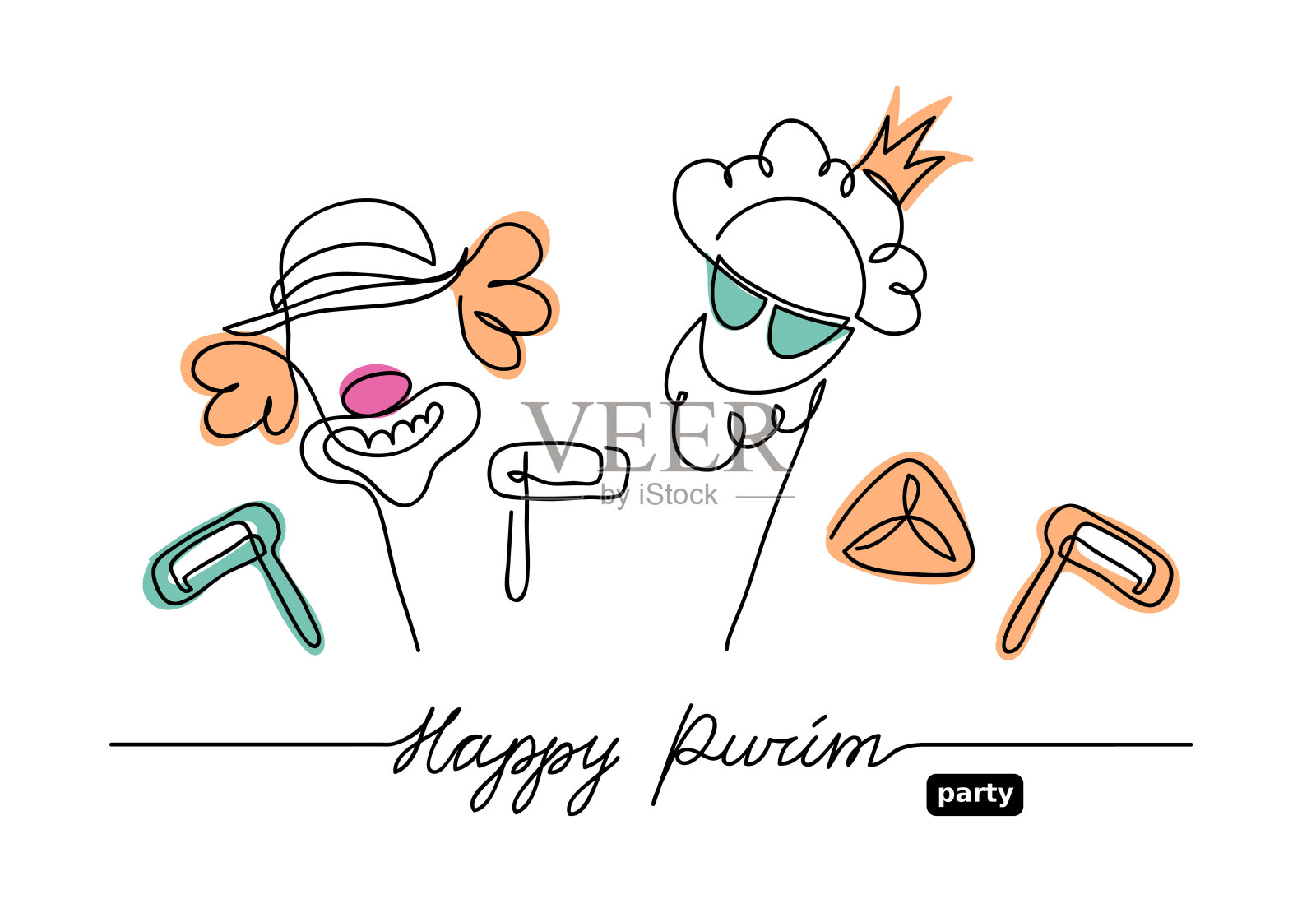 普林节插画图片素材