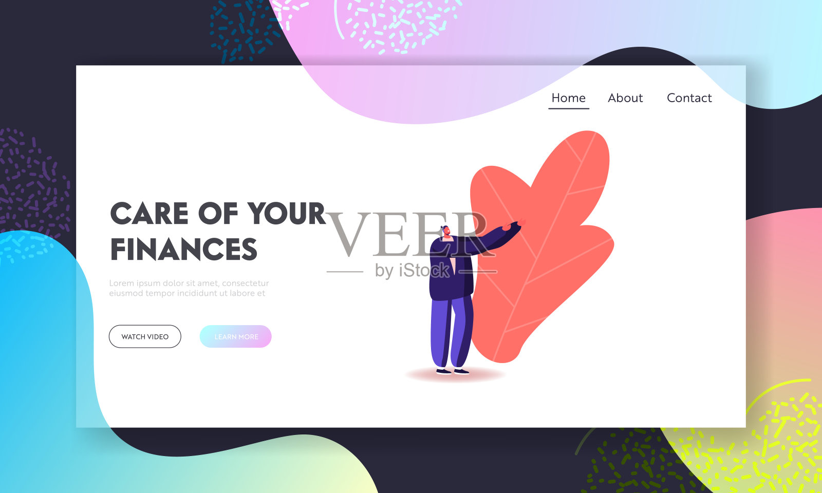 提供或乞求着陆页模板。男人:伸出手站着,向别人要东西或提供。打手势的年轻人,需要帮助,财政支持。卡通矢量图插画图片素材