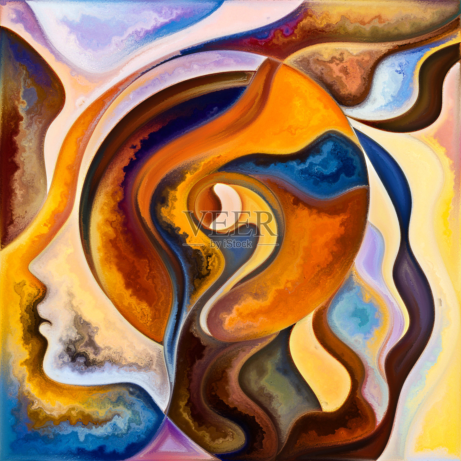 内部调色板的魔力插画图片素材