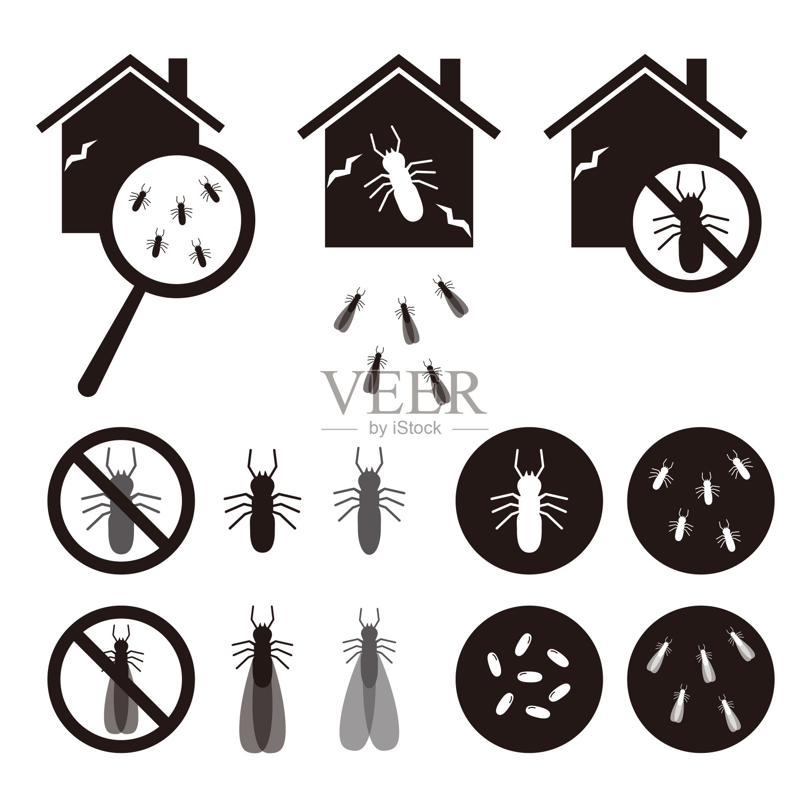 白蚁危害的图标图标素材