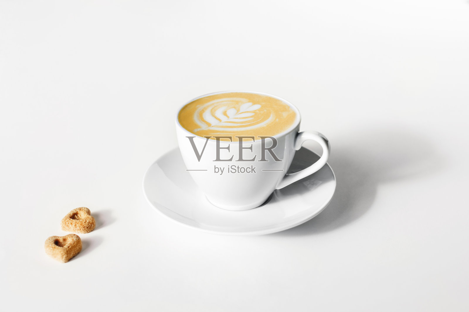 配上咖啡和糖的图片。照片摄影图片