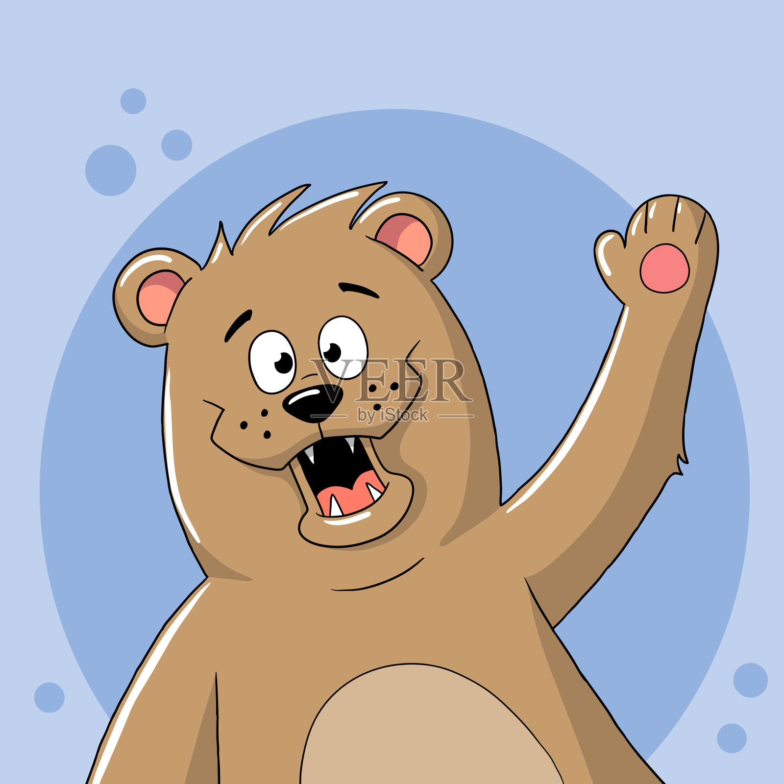 有趣的卡通熊插画图片素材