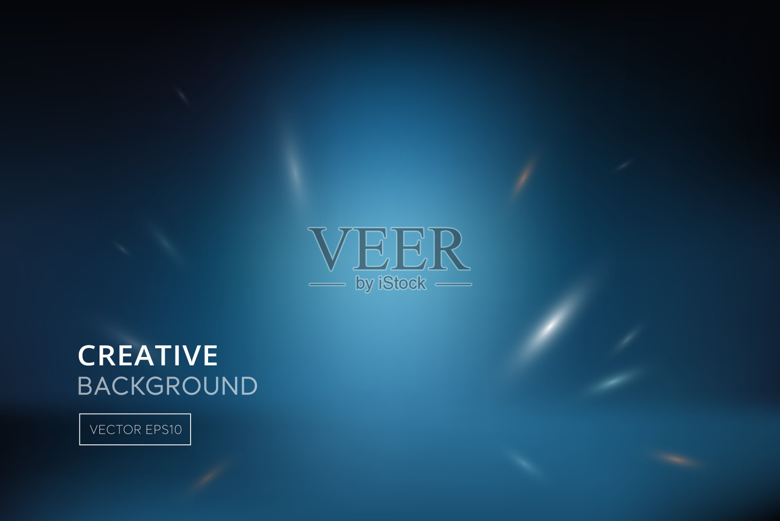 现代抽象梯度深蓝色背景与闪烁的火花插画图片素材