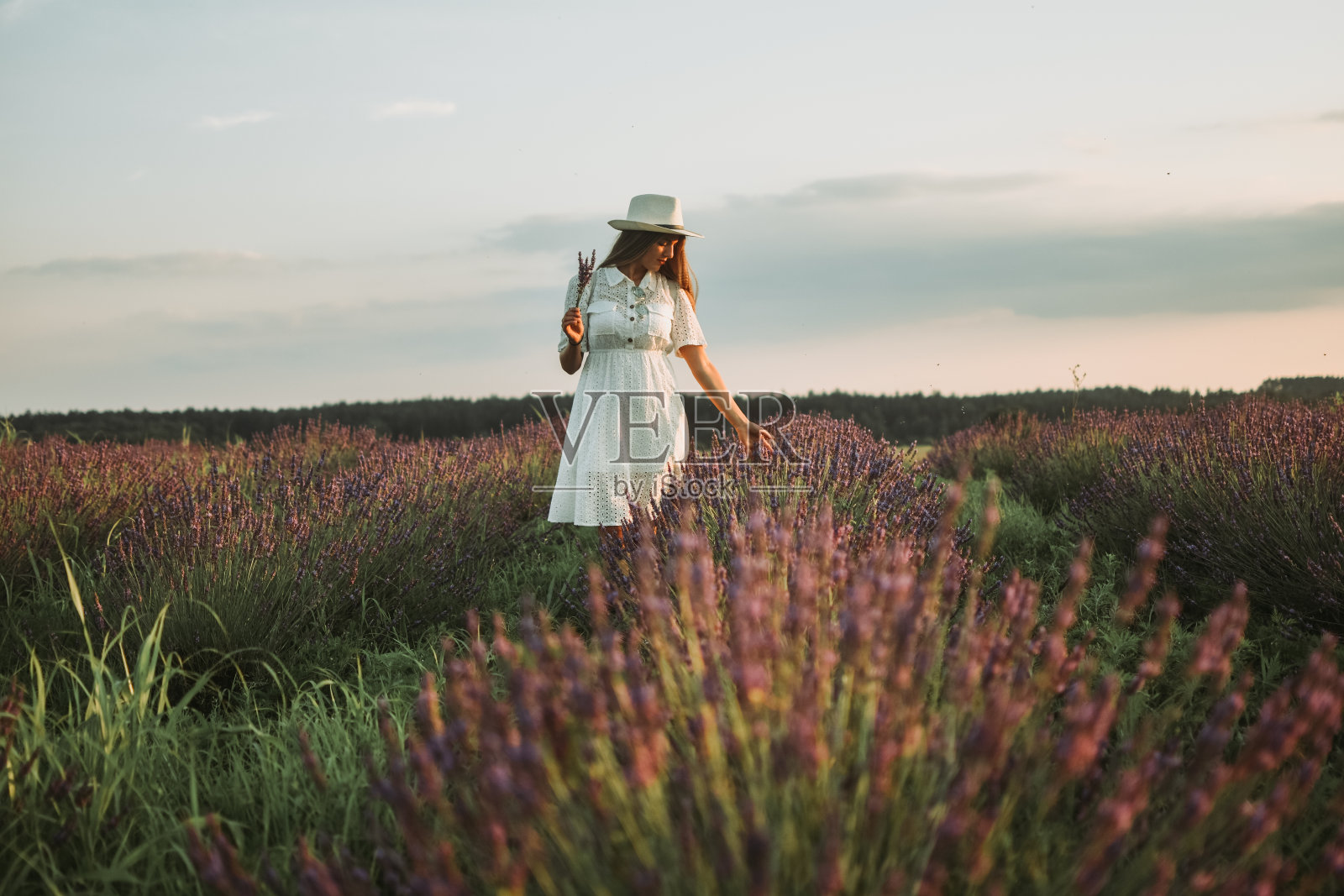 漂亮的女人在户外照片摄影图片