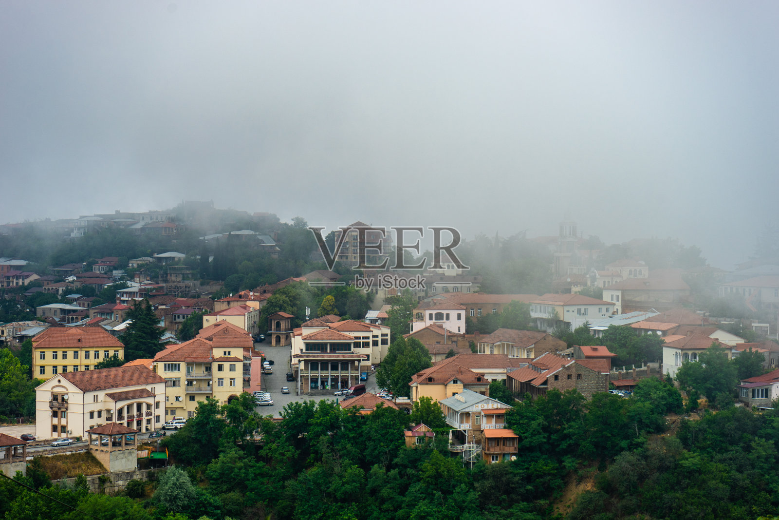 锡格纳吉古城的著名景点照片摄影图片