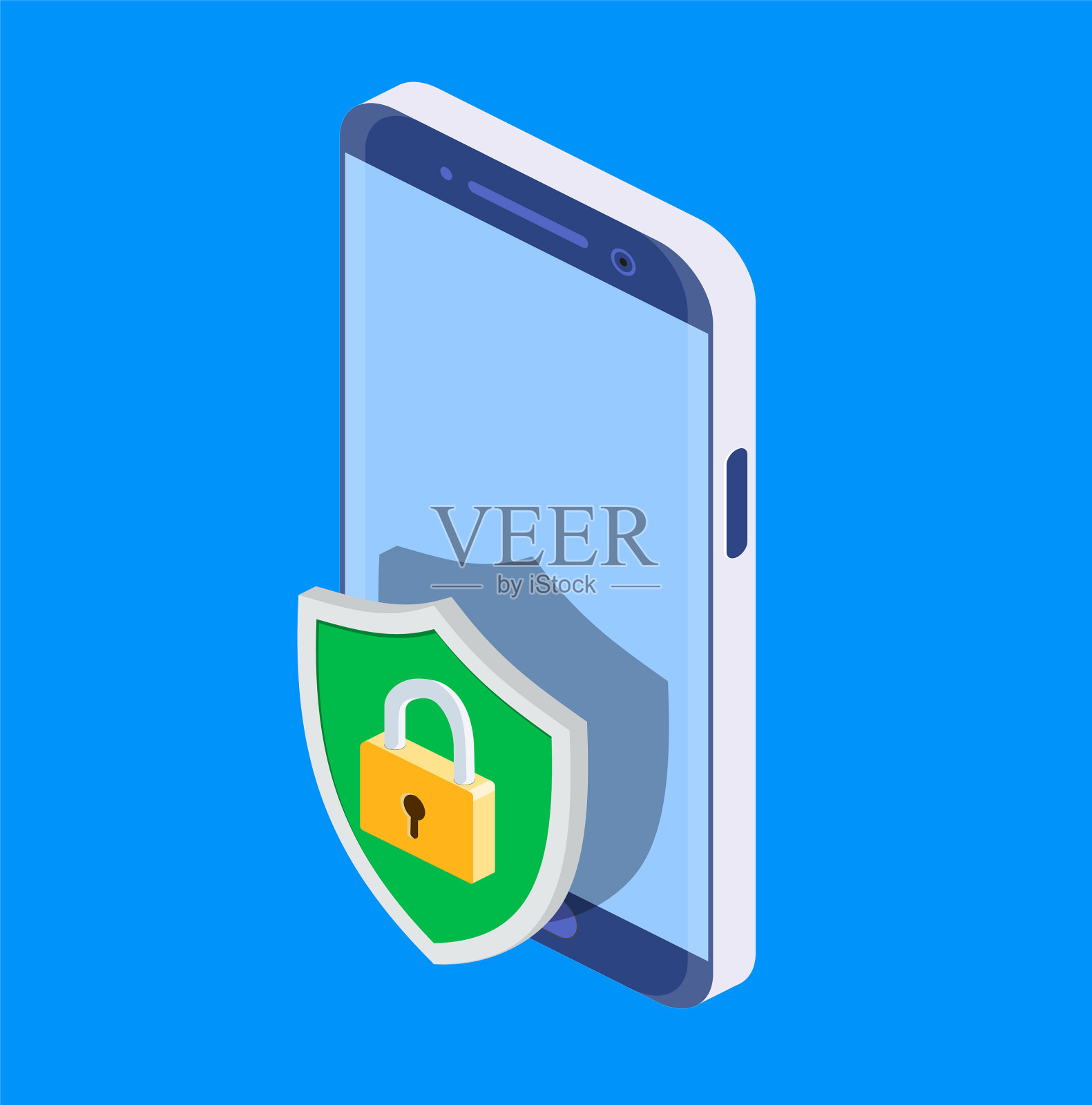 概念安全在线网络插画图片素材