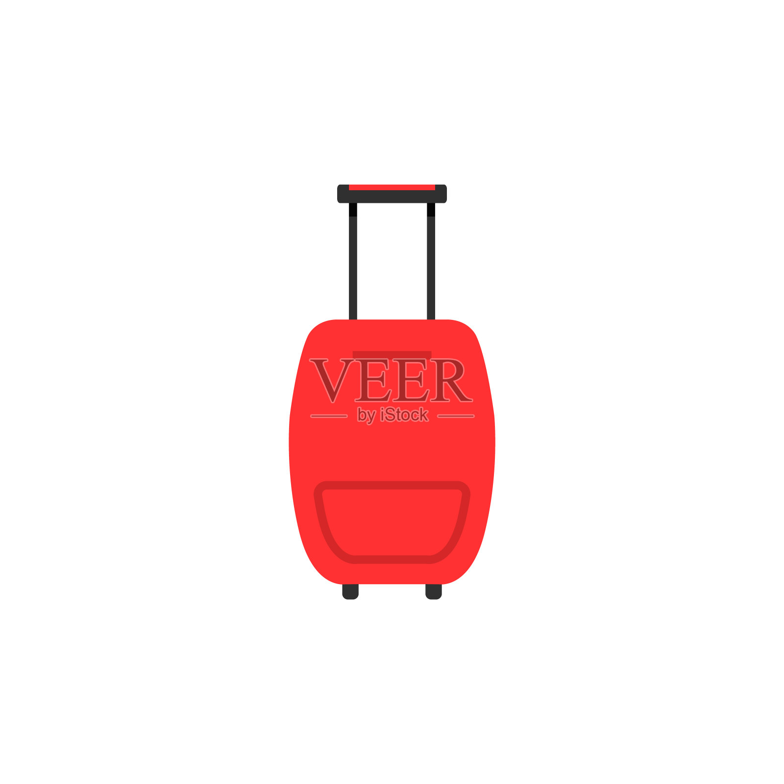 行李平坦,袋子图标,一块奶酪图标,矢量插图孤立的白色背景图标素材