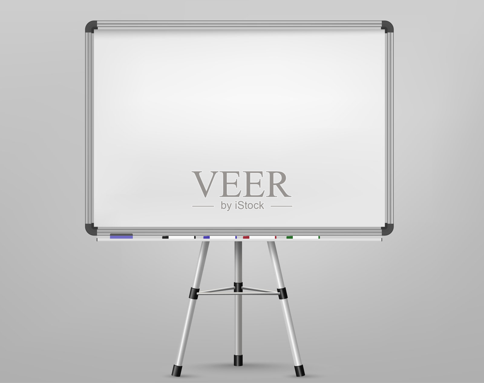 白板作记号。演示,空投影屏幕。办公板背景框插画图片素材