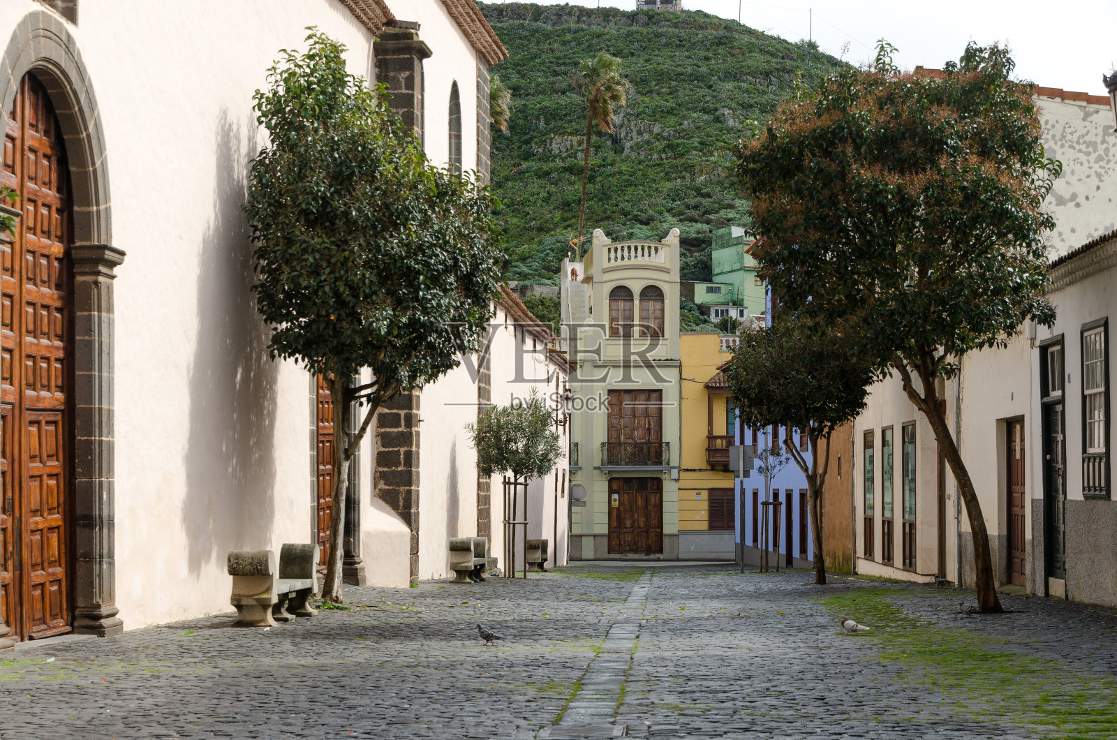 圣克里斯托巴尔德拉古纳街。特内里费。斯佩恩照片摄影图片