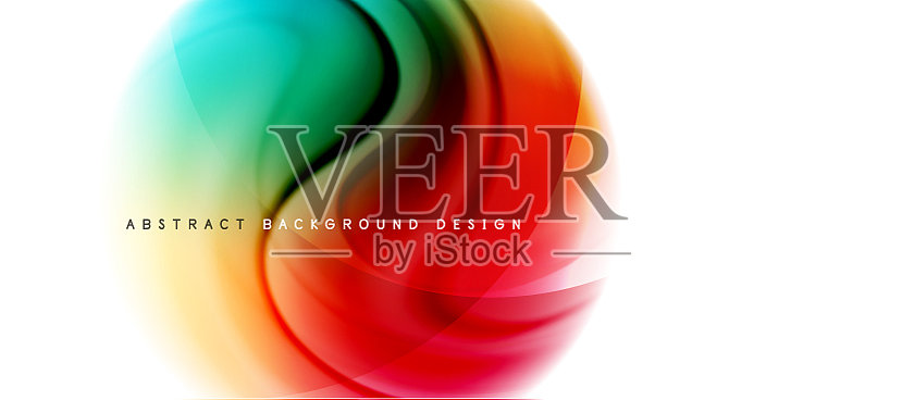 摘要背景流体混合梯度液体插画图片素材