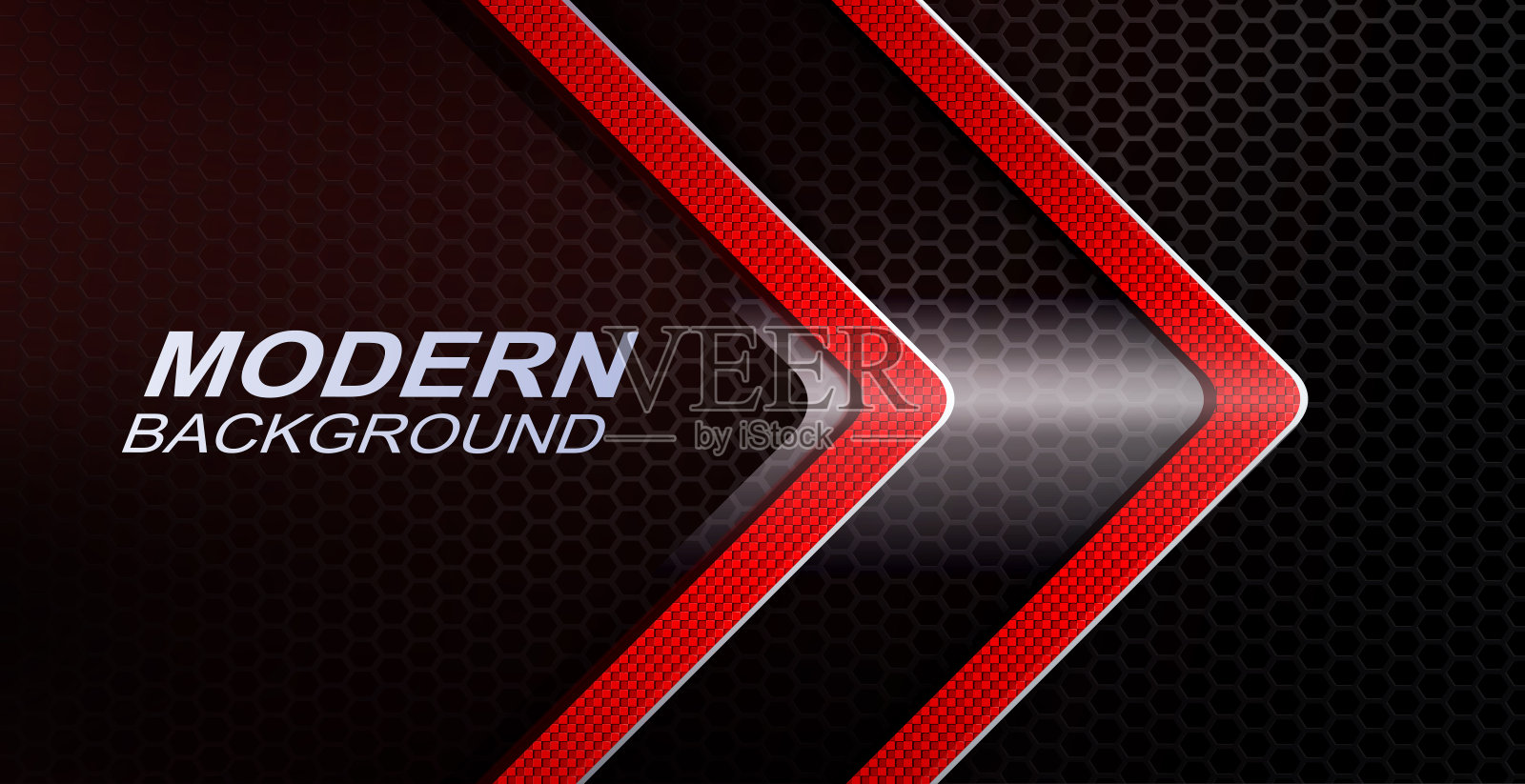 抽象的黑色网格组成,透明箭头与闪光,纹理边界在红色设计模板素材