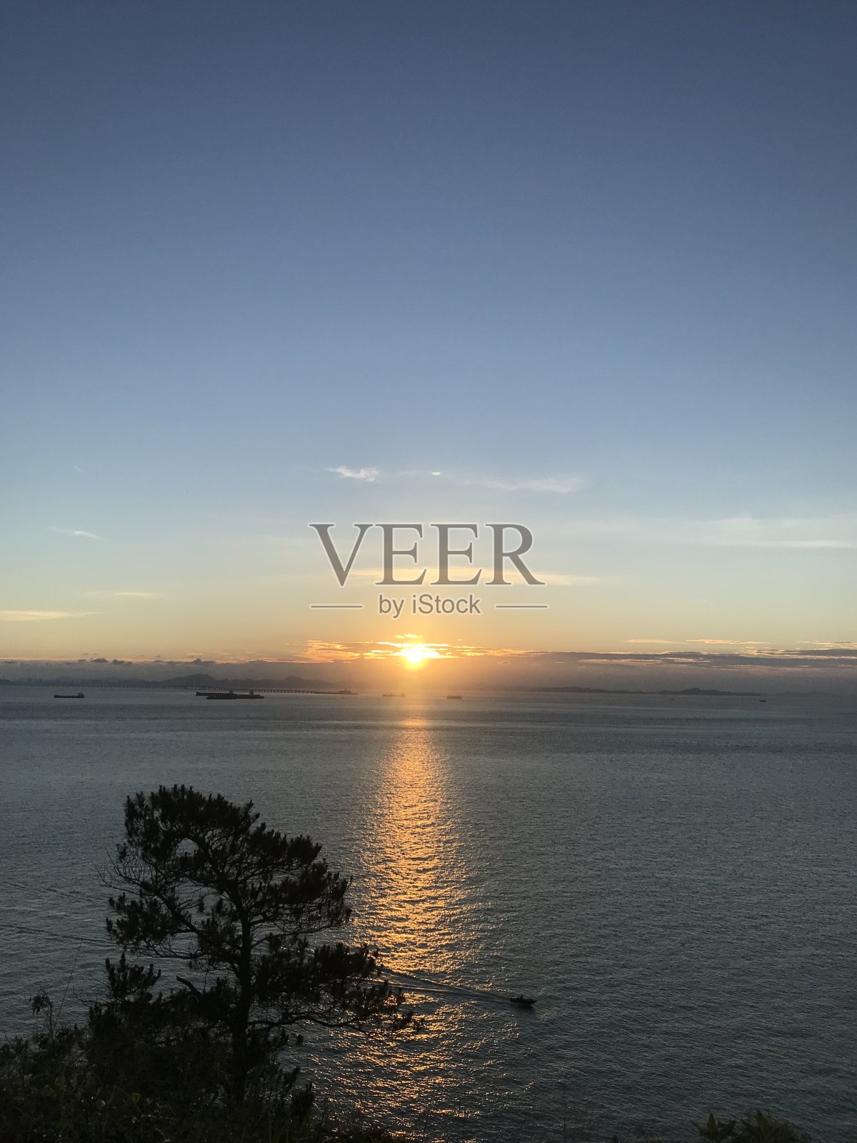 大澳渔村日落照片摄影图片