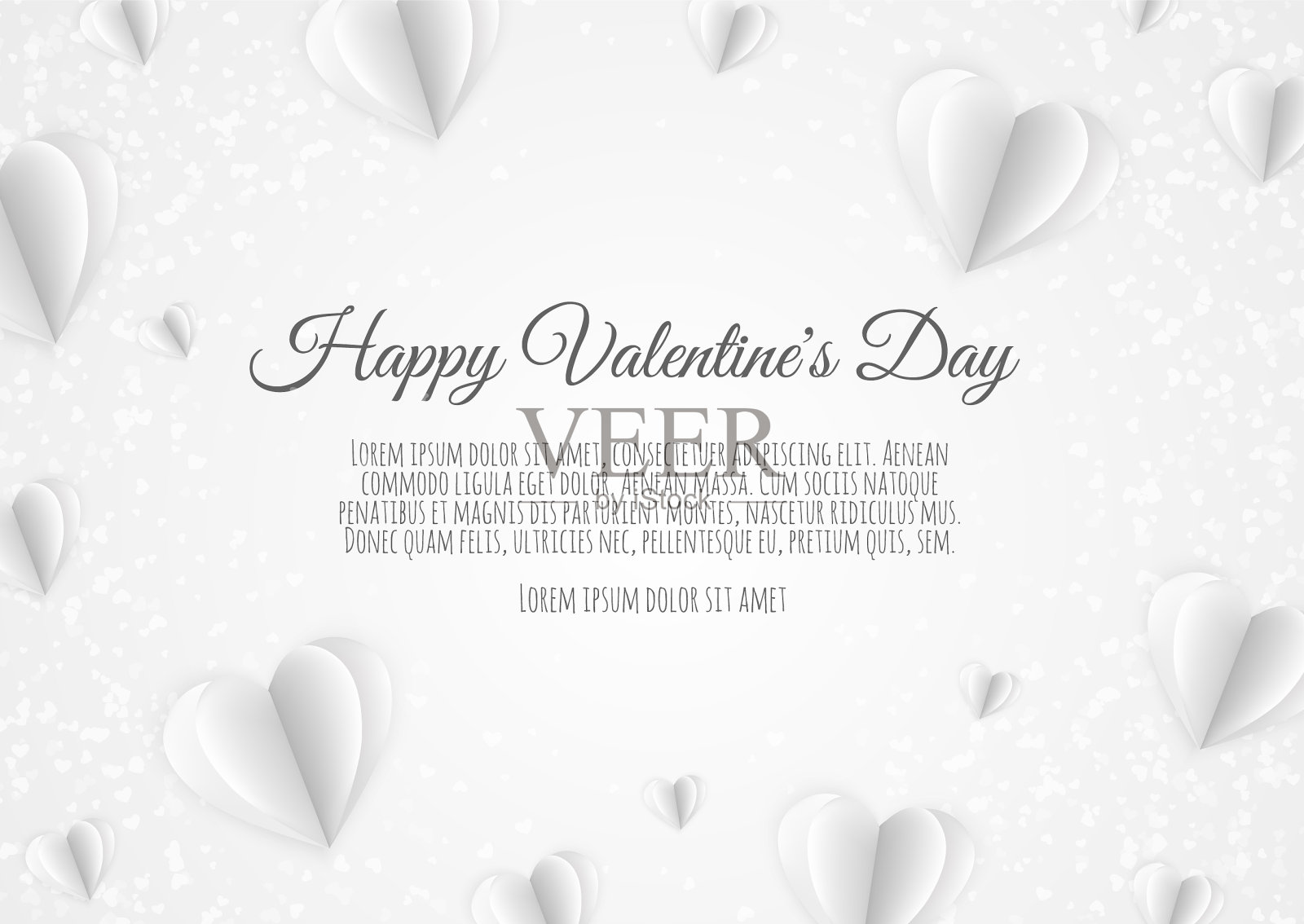 情人节快乐卡片模板纸插画图片素材