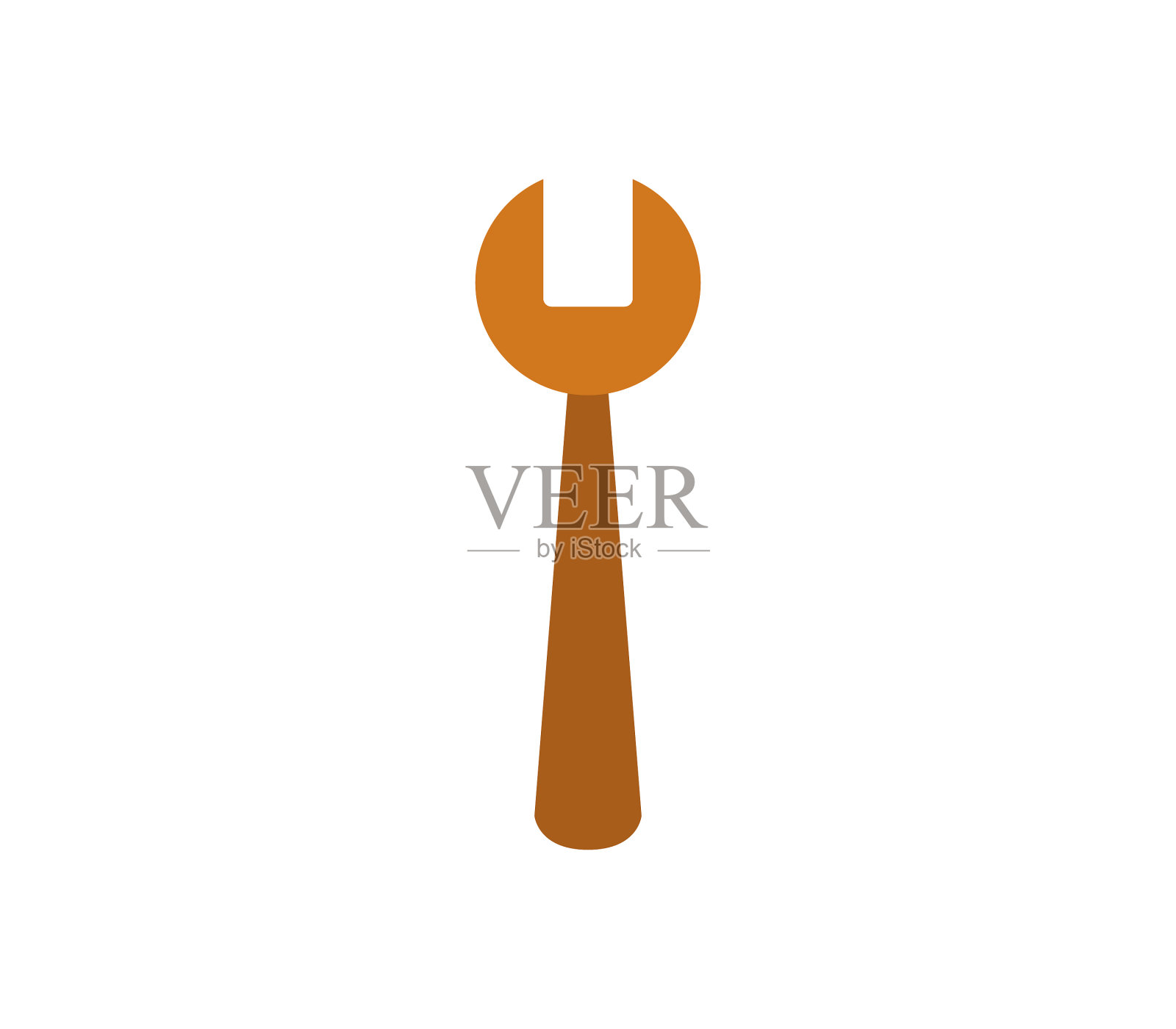 扳手图标在白色的背景图标素材