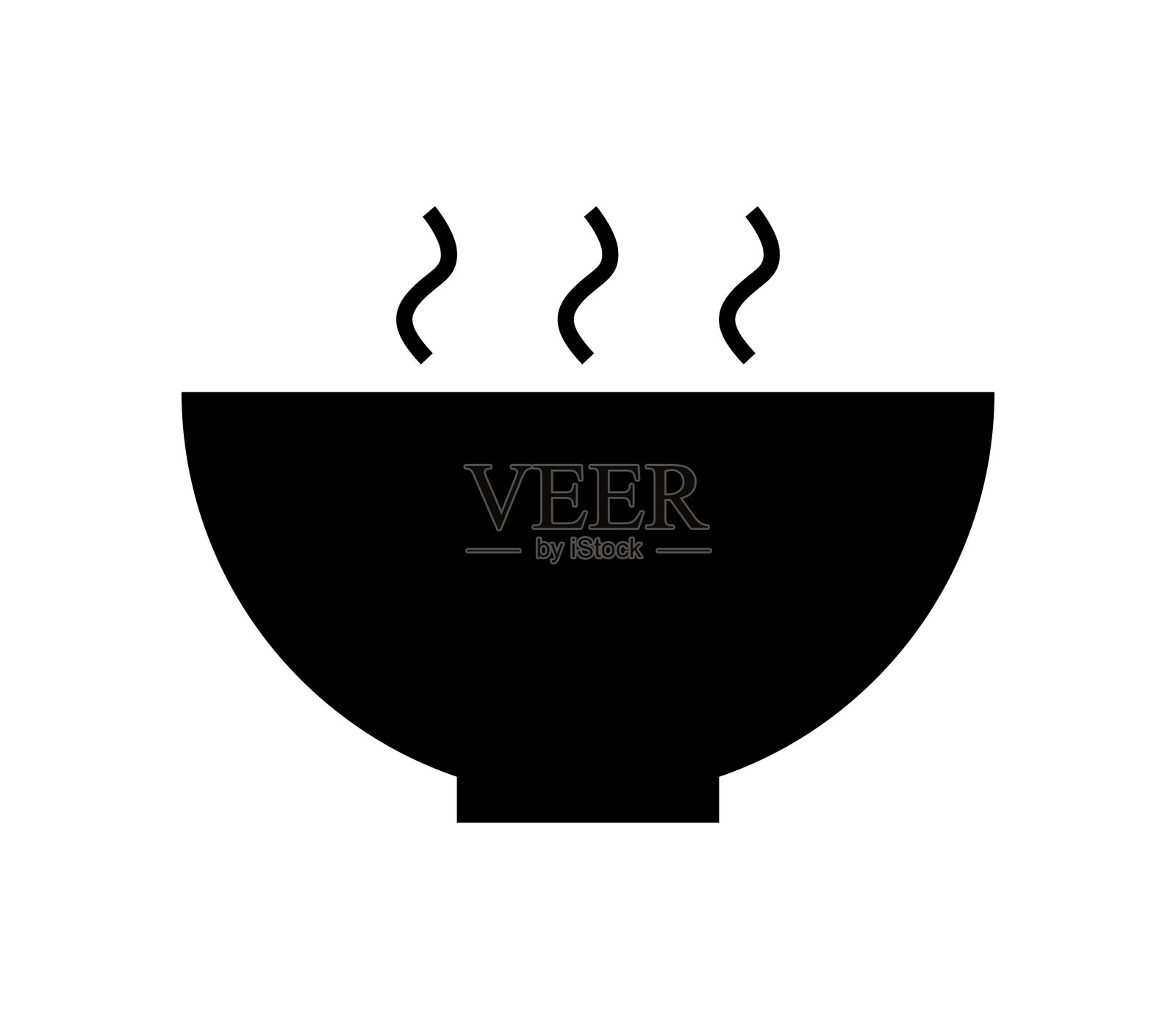 汤图标在白色的背景插画图片素材