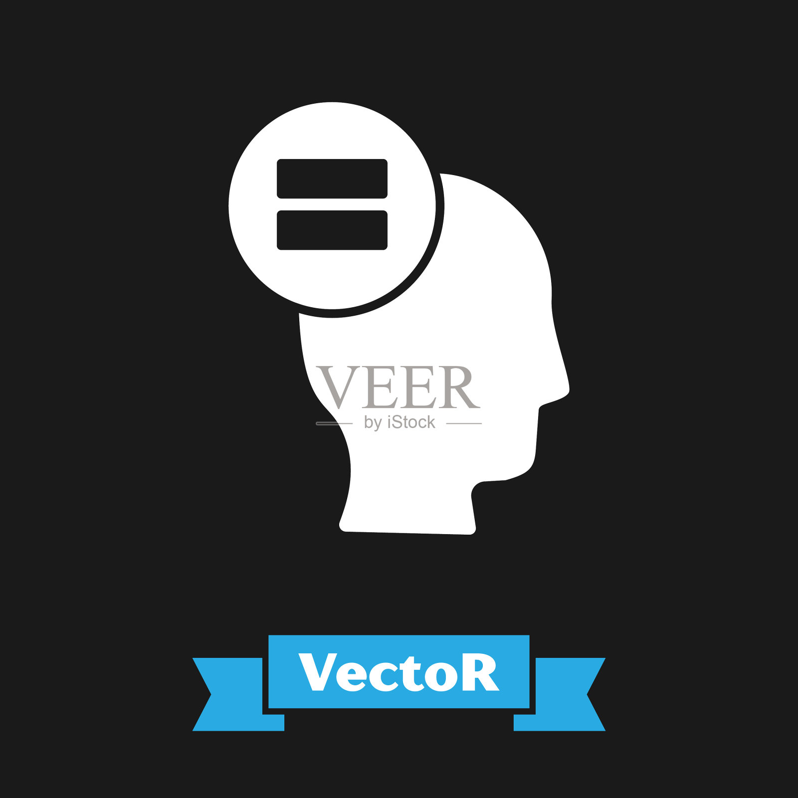 白色计算图标孤立在黑色上插画图片素材