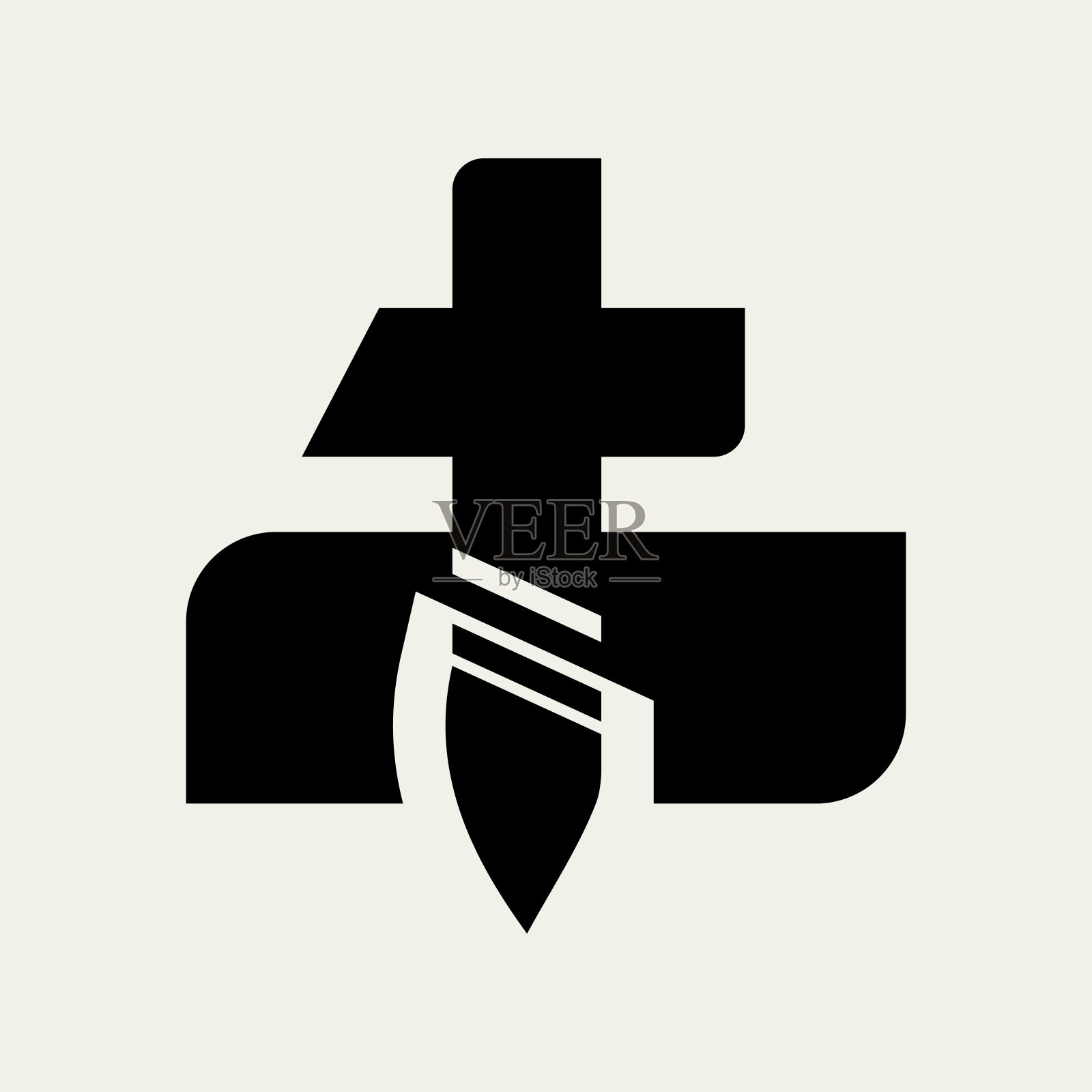 创意教堂标志设计和宗教标志插画图片素材