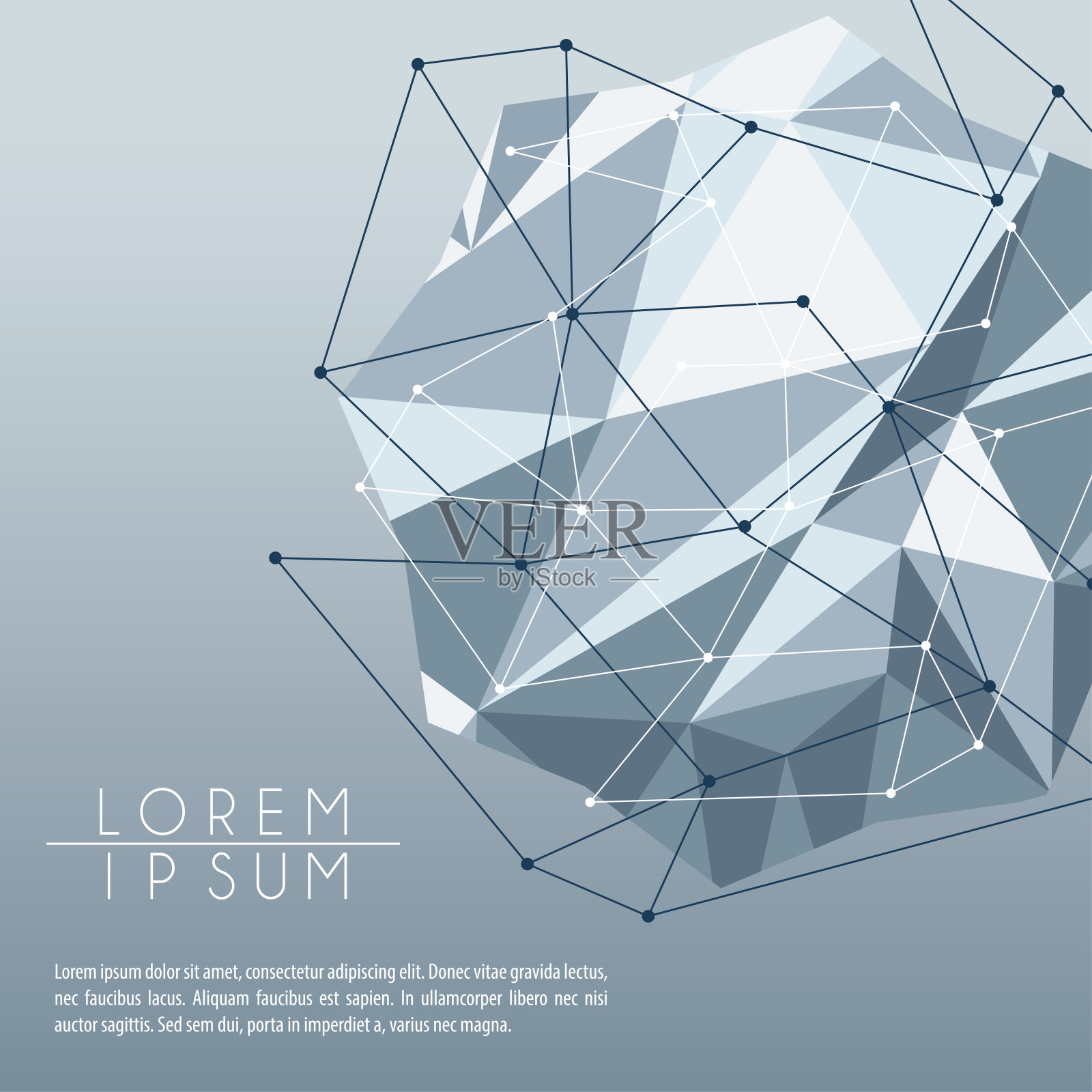 灰色多边形空间背景插画图片素材