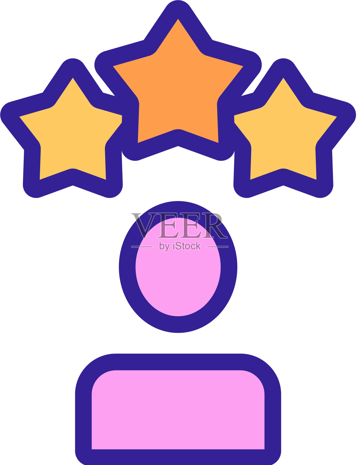 人等级图标孤立轮廓符号图标素材