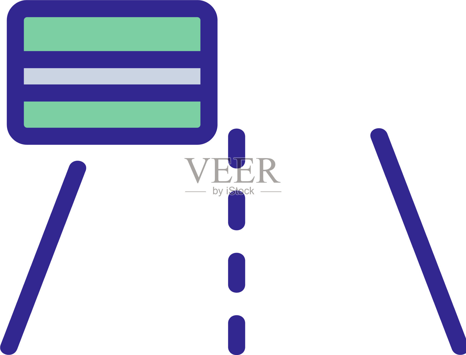 收费公路图标孤立轮廓符号图标素材