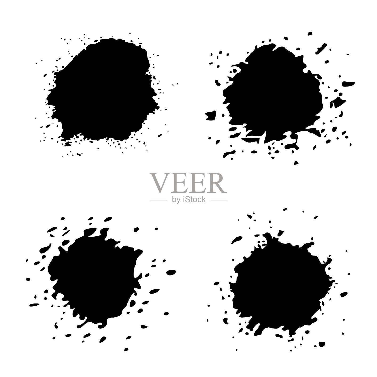 设置黑色斑点在白色上插画图片素材