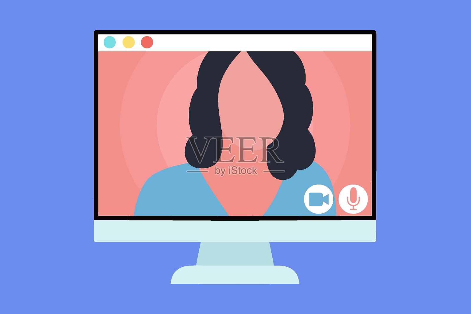 视频通话插画图片素材