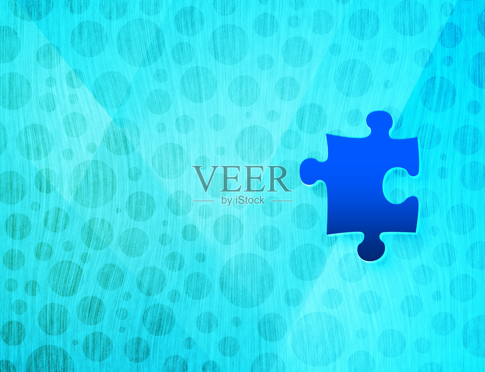 拼图图标闪亮气泡抽象青蓝背景湿水纹理插图插画图片素材