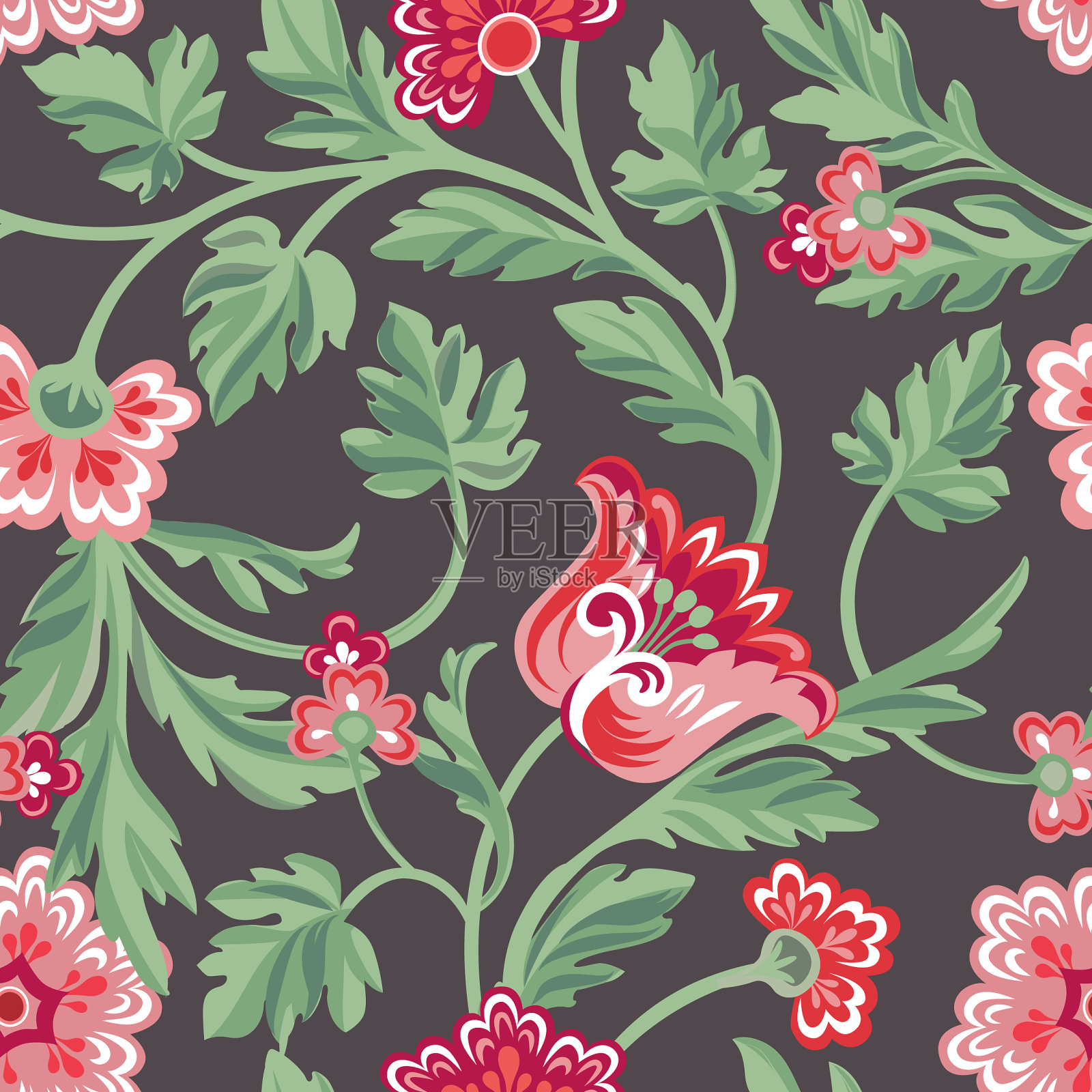 花图案花无缝背景插画图片素材