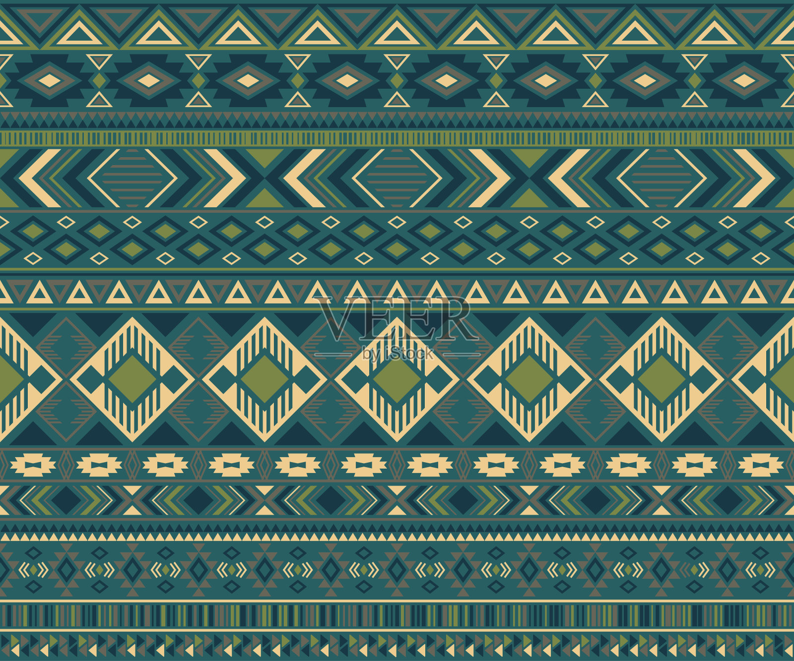 美国印第安人图案,部落,民族图案,几何矢量背景。插画图片素材