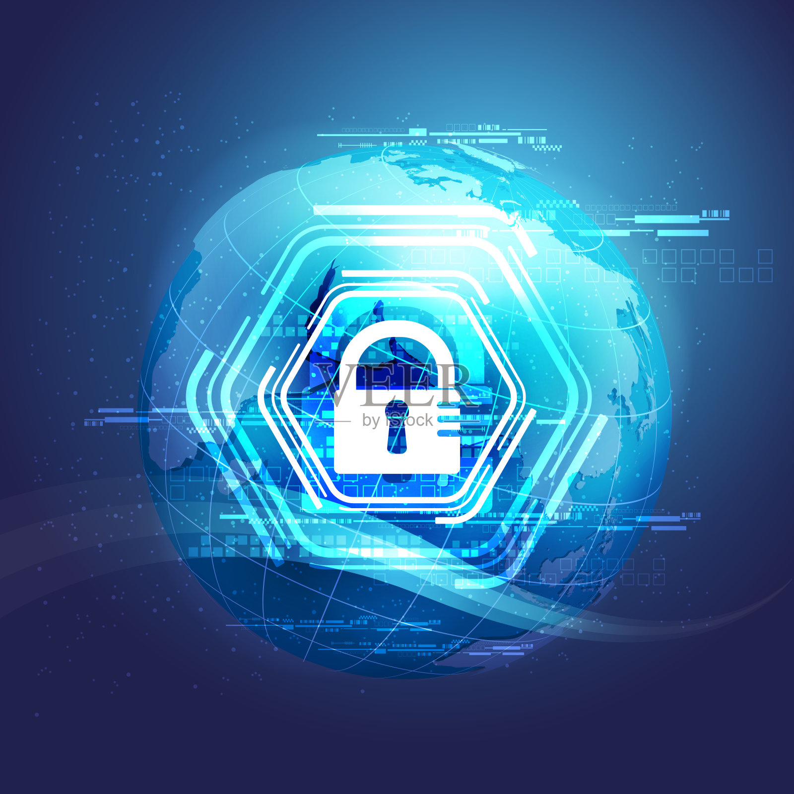 一般数据保护条例(GDPR)概念。插画图片素材