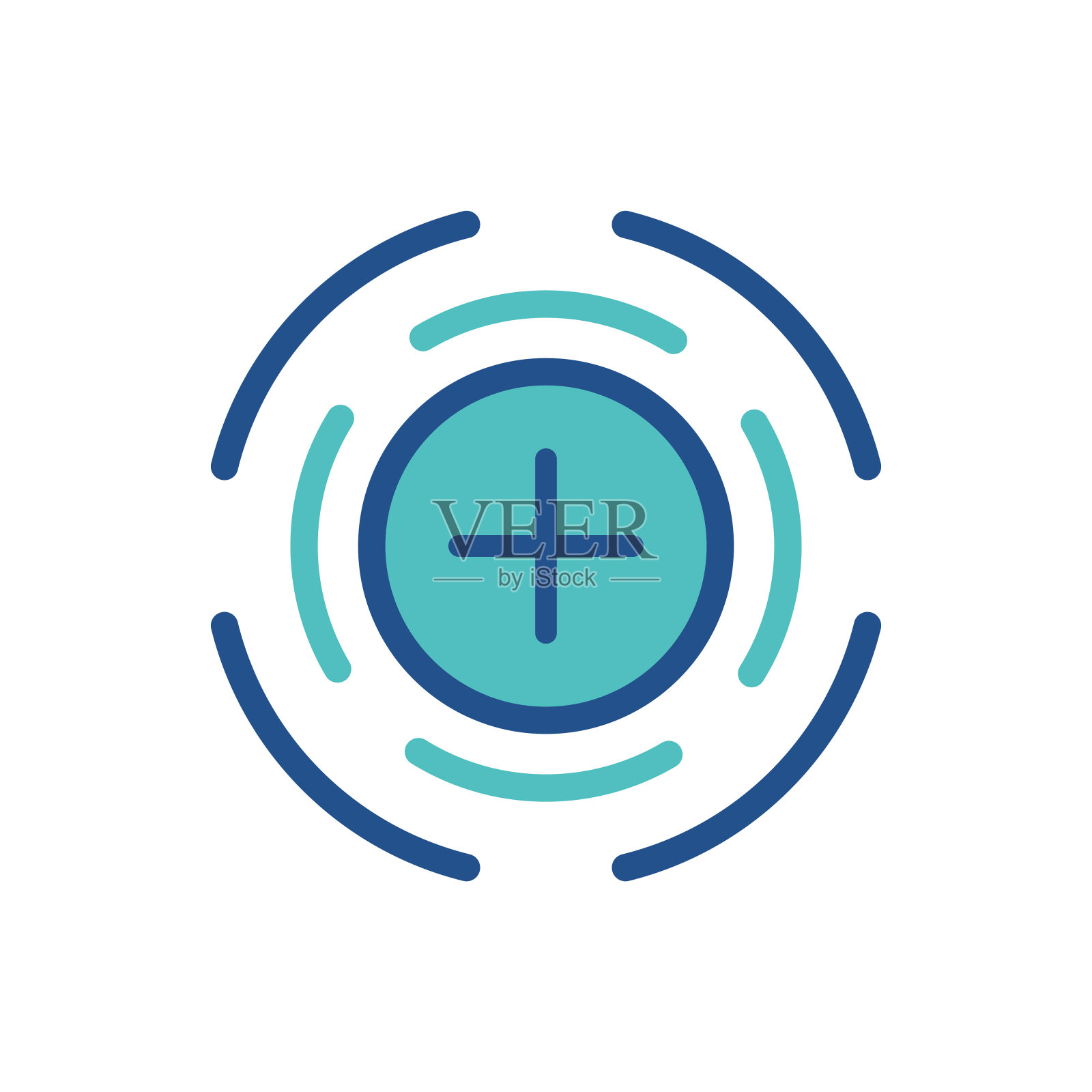 瞄准目标图标设计,平面风格图标收集图标素材