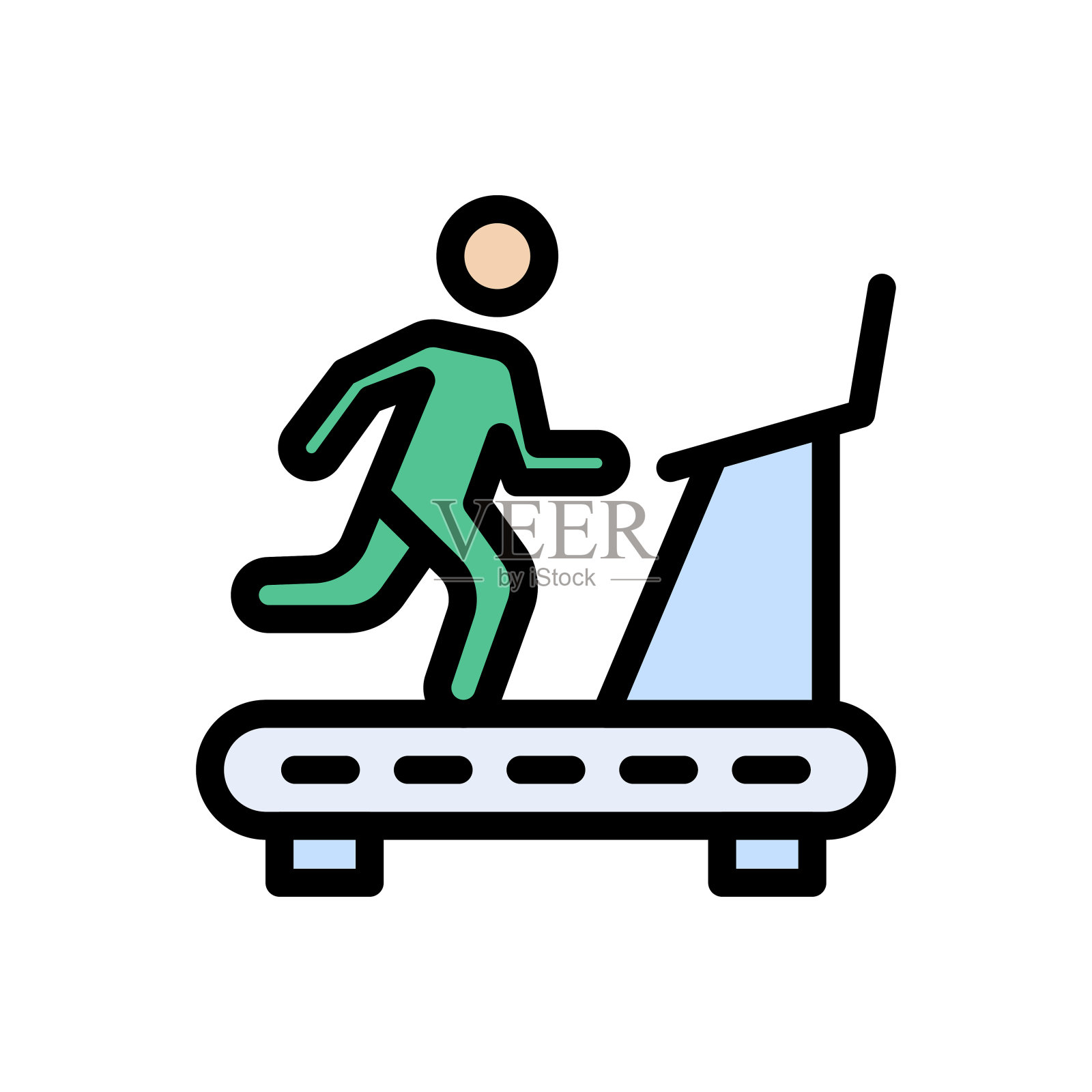 运行插画图片素材