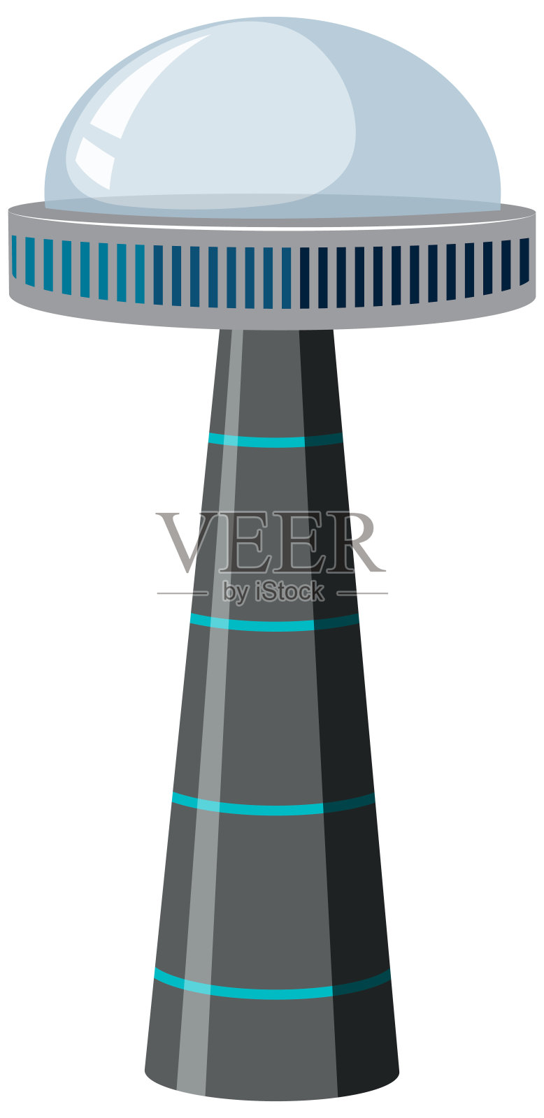 孤立的太空火箭卡通插画图片素材