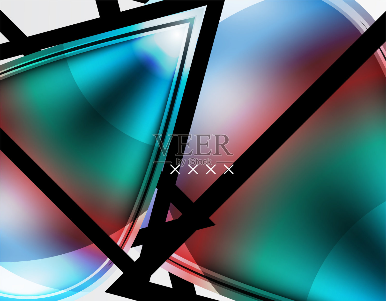 抽象背景-光泽玻璃气泡插画图片素材