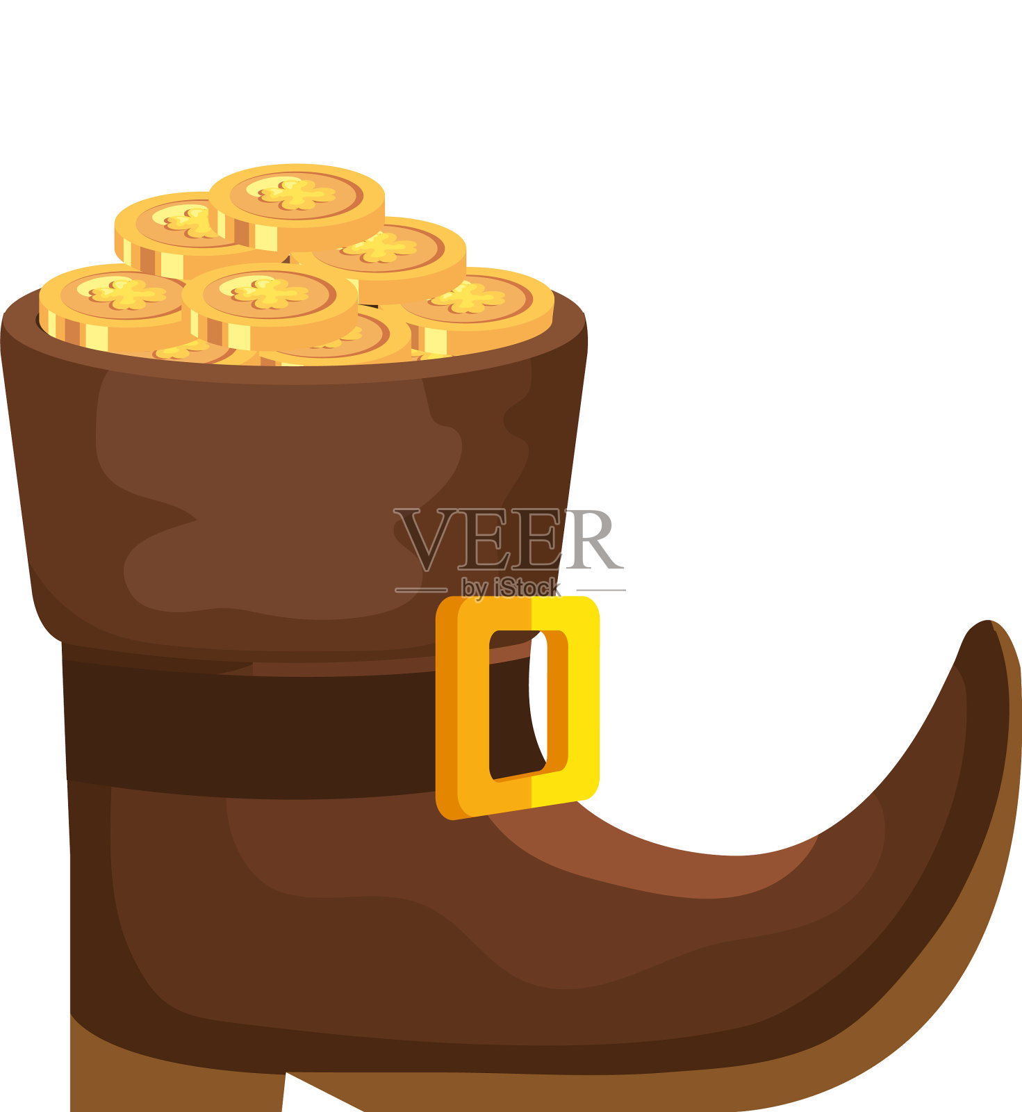 小精灵开机与硬币隔离图标设计元素图片