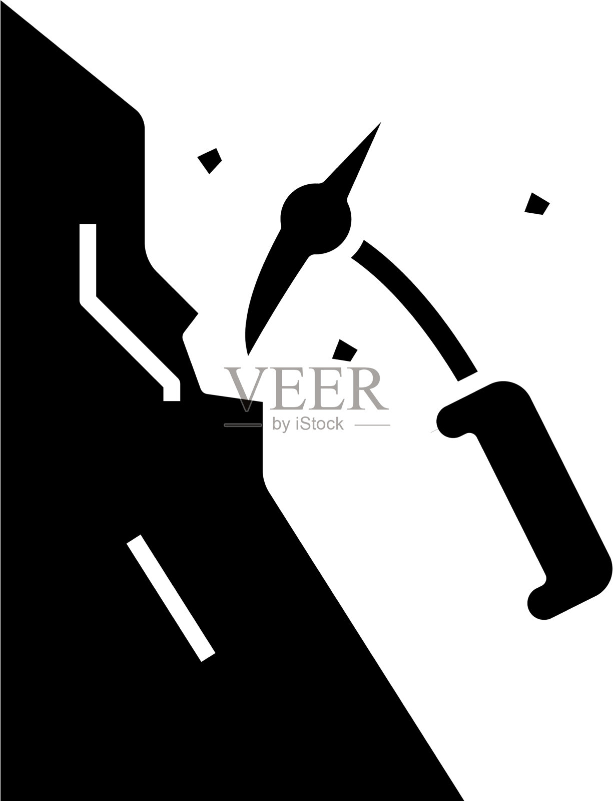 攀岩黑色图标概念设计元素图片