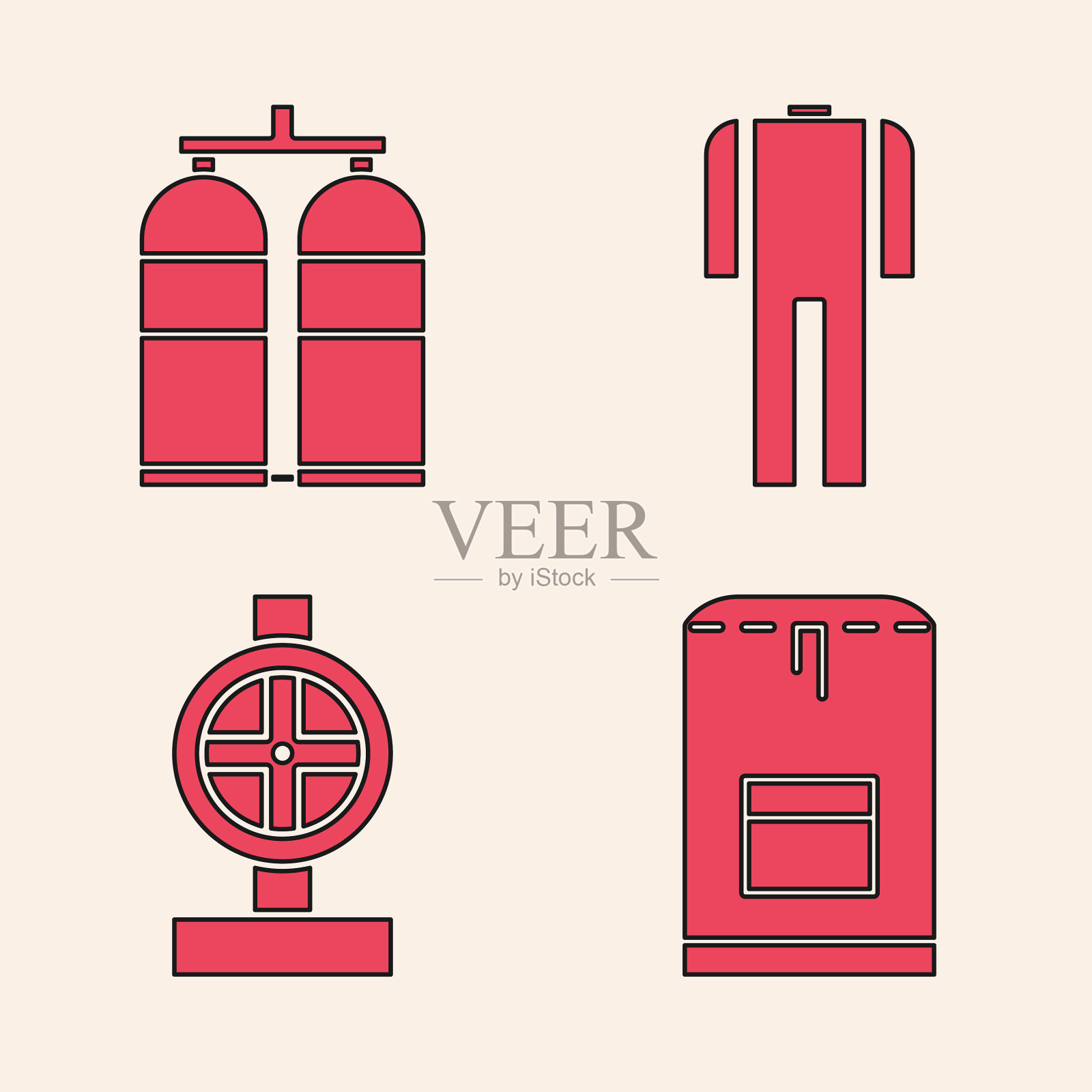 设置背包潜水潜水服图标素材