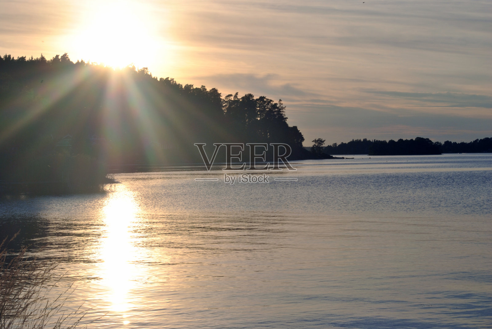 夏天的日落照片摄影图片