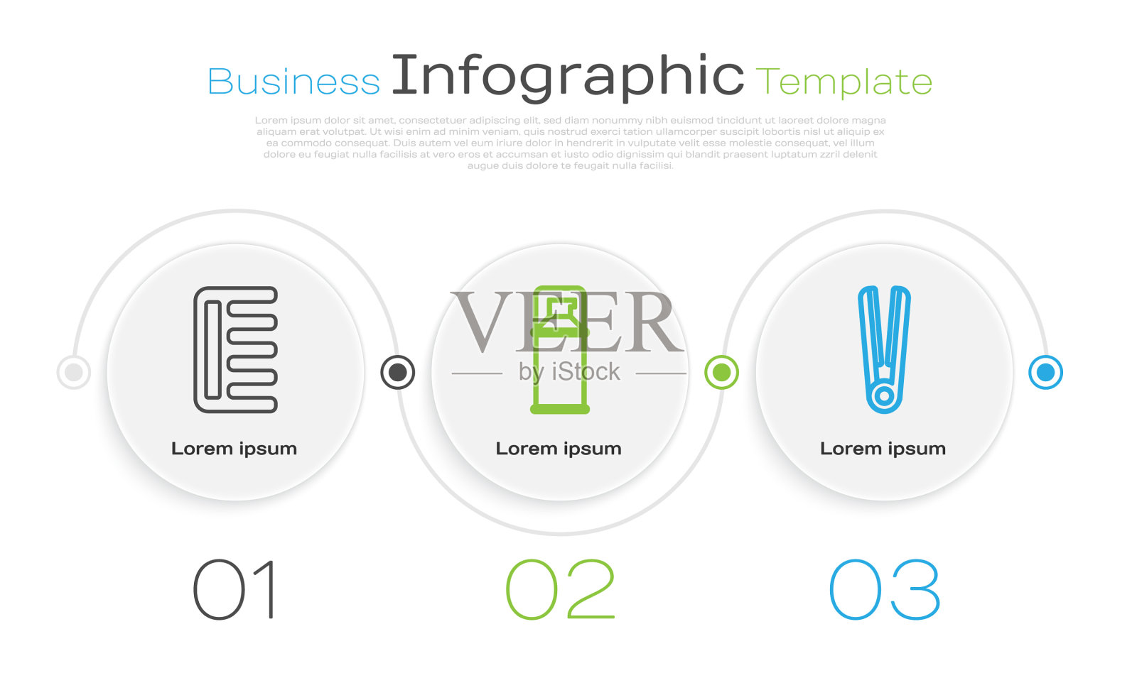 设定线发刷、剃须啫喱、泡沫和卷曲插画图片素材