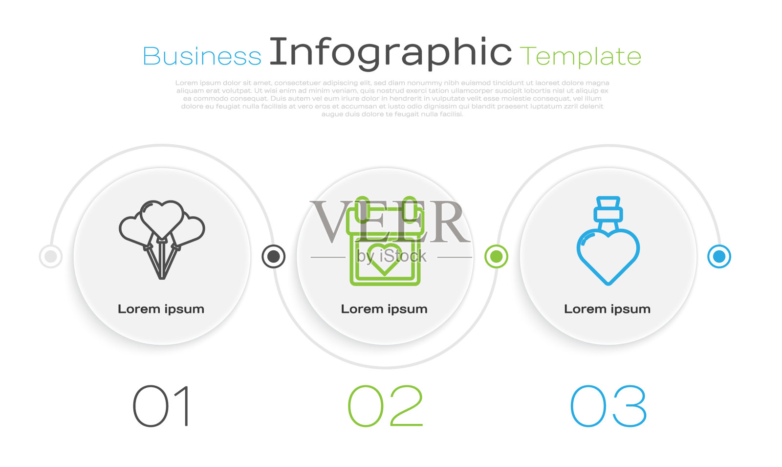 在心形日历中设置线气球插画图片素材