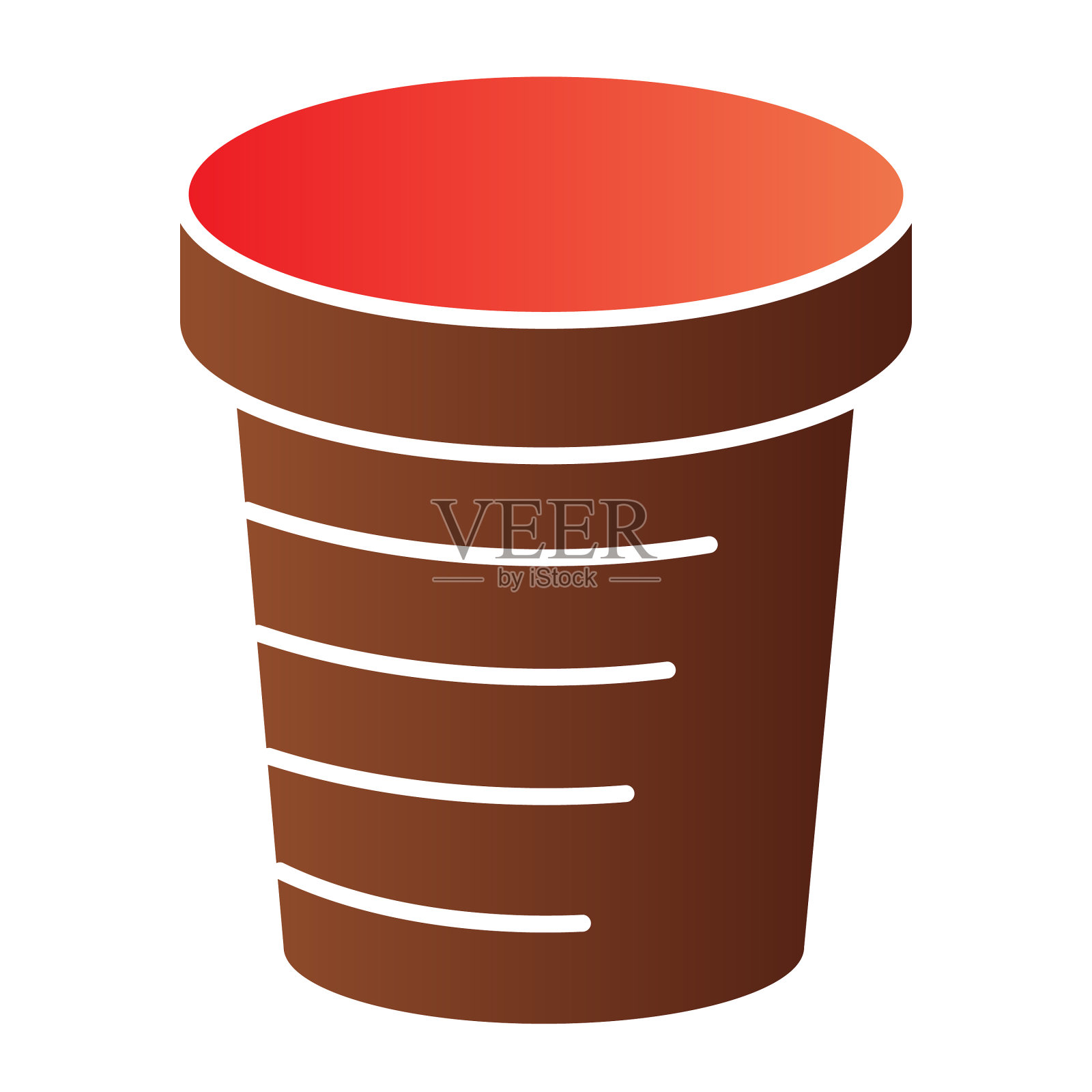 杯平而实的图标茶或咖啡茶杯插画图片素材