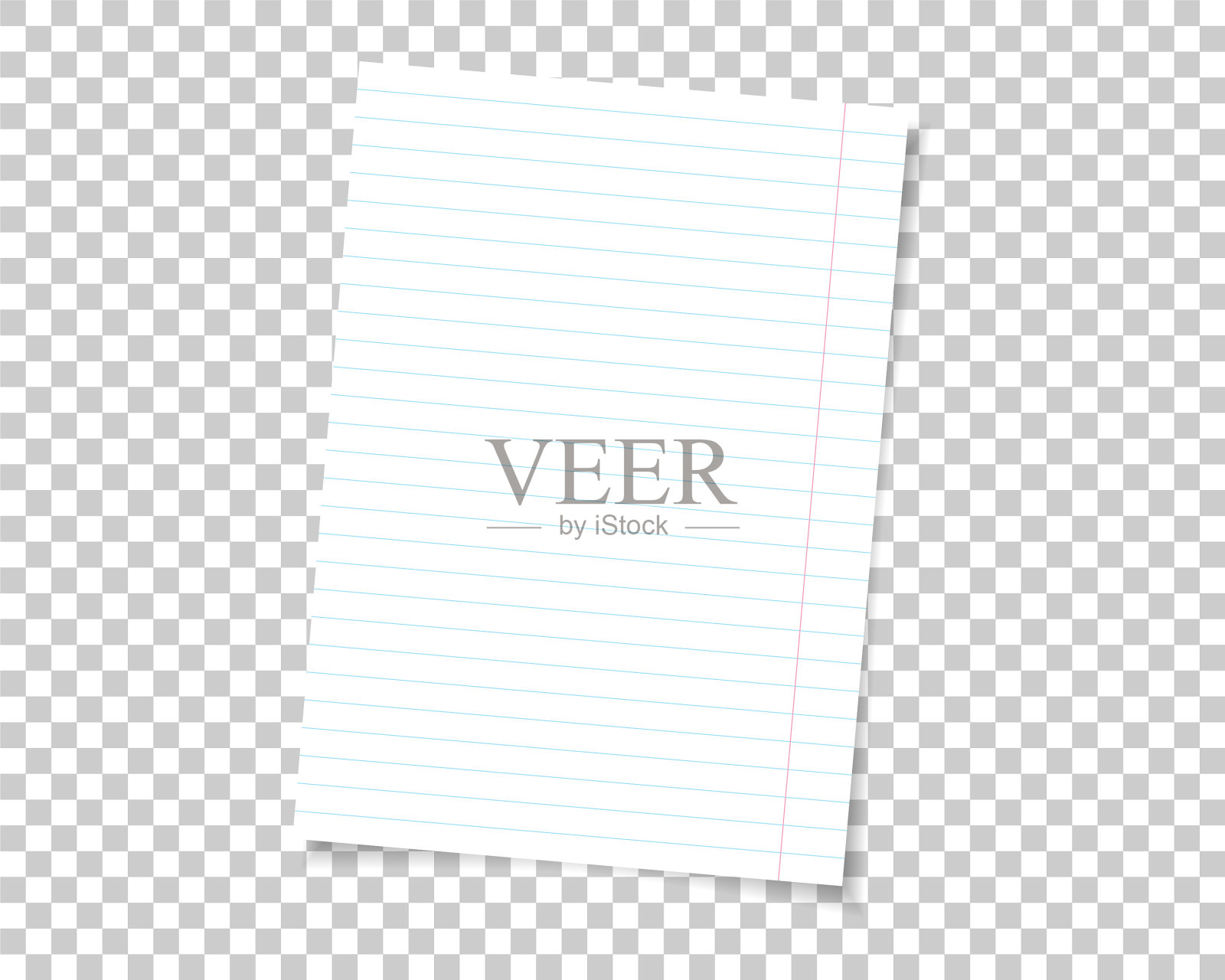 学校笔记纸与现实的阴影插画图片素材