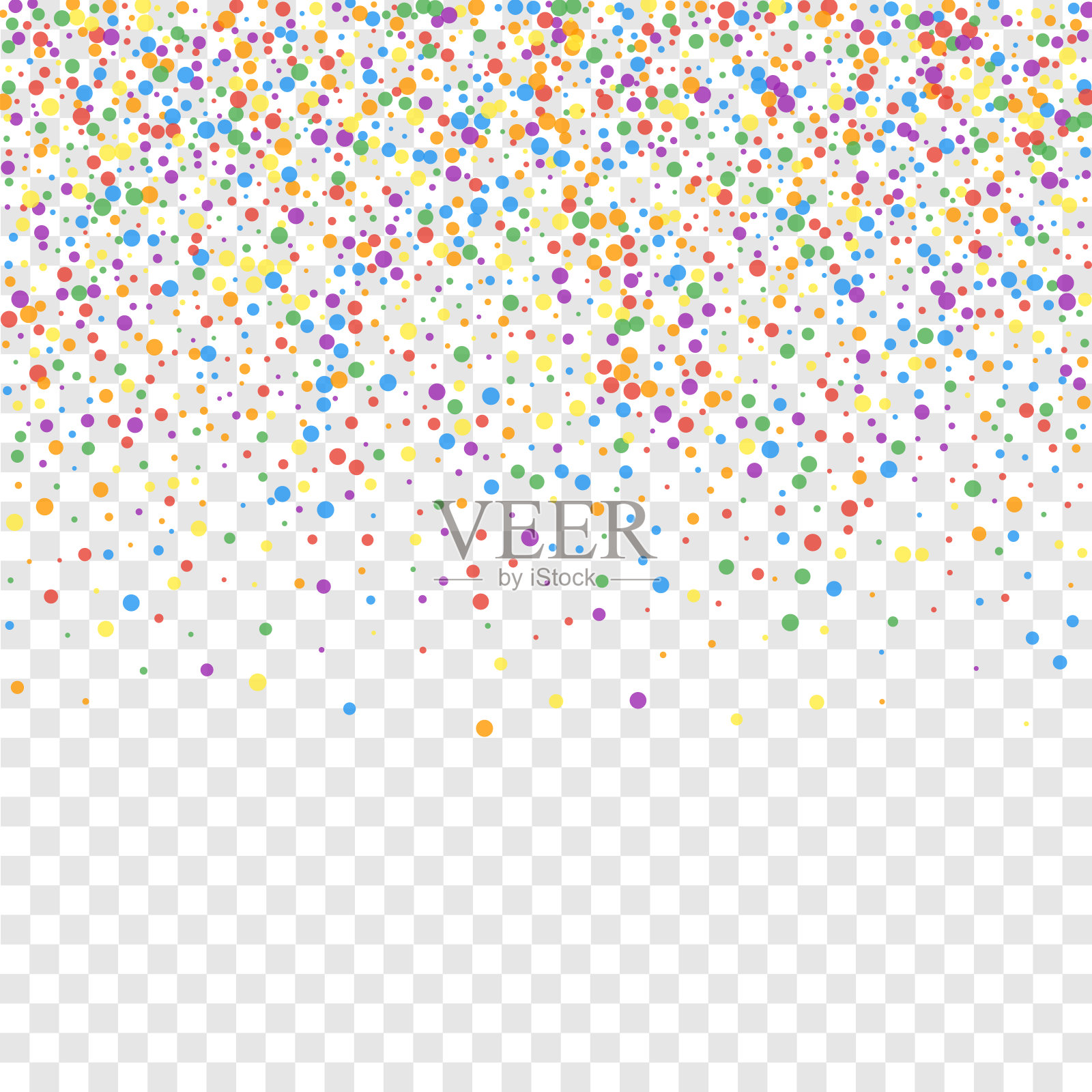 节日的五彩纸屑。庆祝的星星。彩虹承认插画图片素材