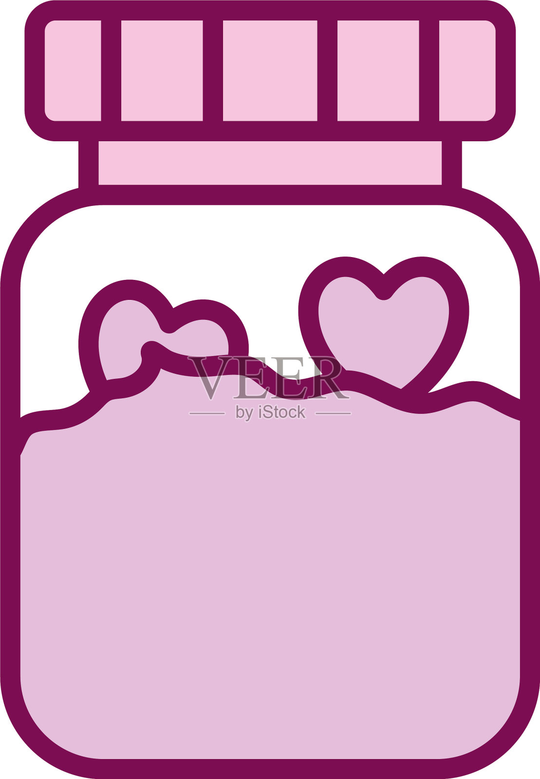 心内罐线和填充样式图标插画图片素材